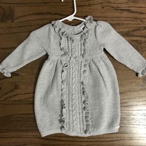 Janie and Jack silver sweater dress